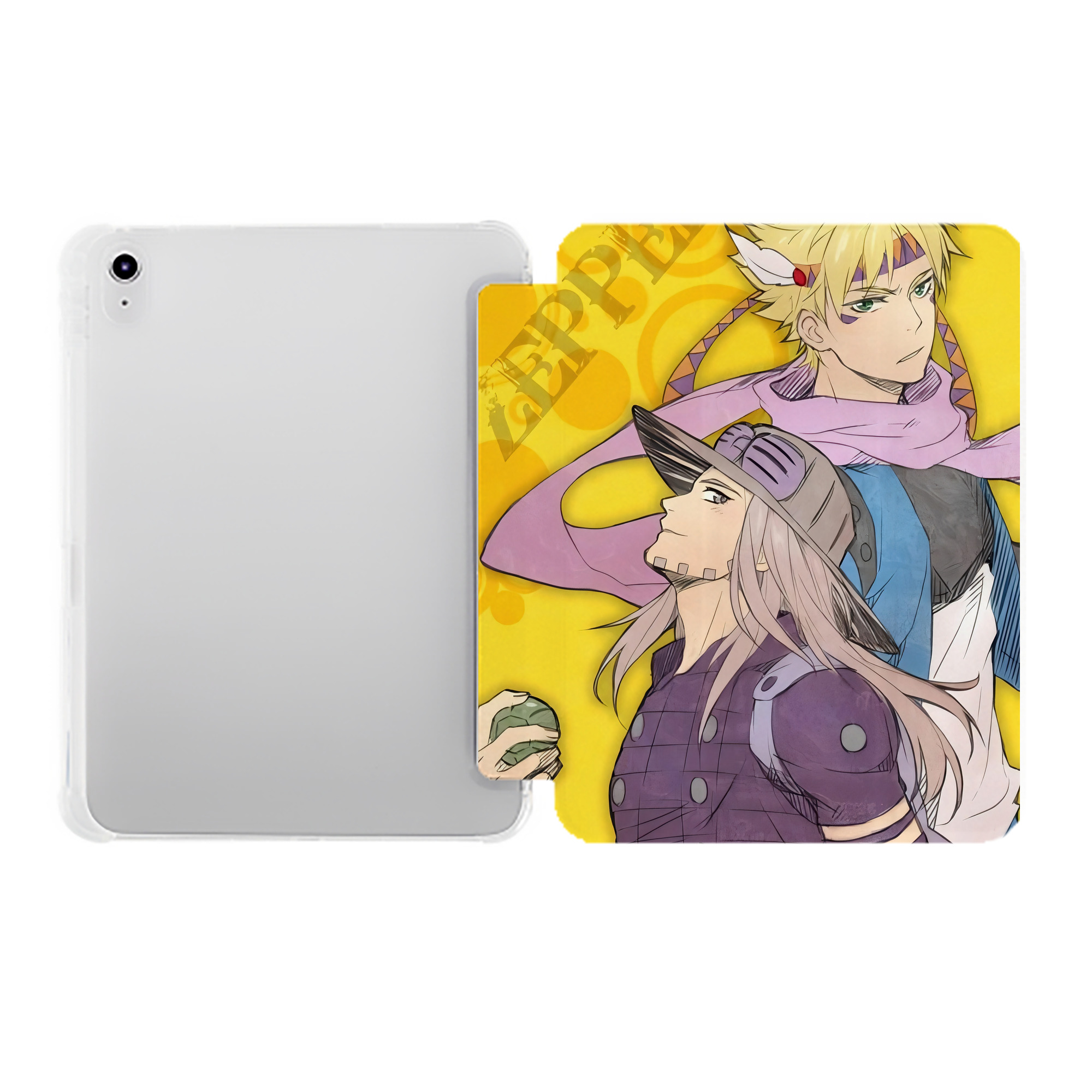 （画像用） ジョジョの奇妙な冒険 JoJo's Bizarre Adventure IPad ケース ペン収納付き 三つ折りスタンド PUレザー×シリコン 対応機種9.5/10.5/10.9インチ